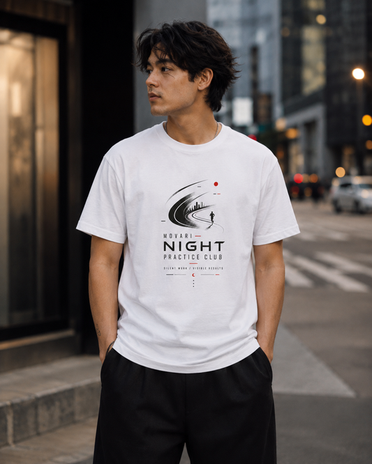 Night Practice Club T-Shirt – Minimalistisches Running & Streetwear Shirt | MOVARI