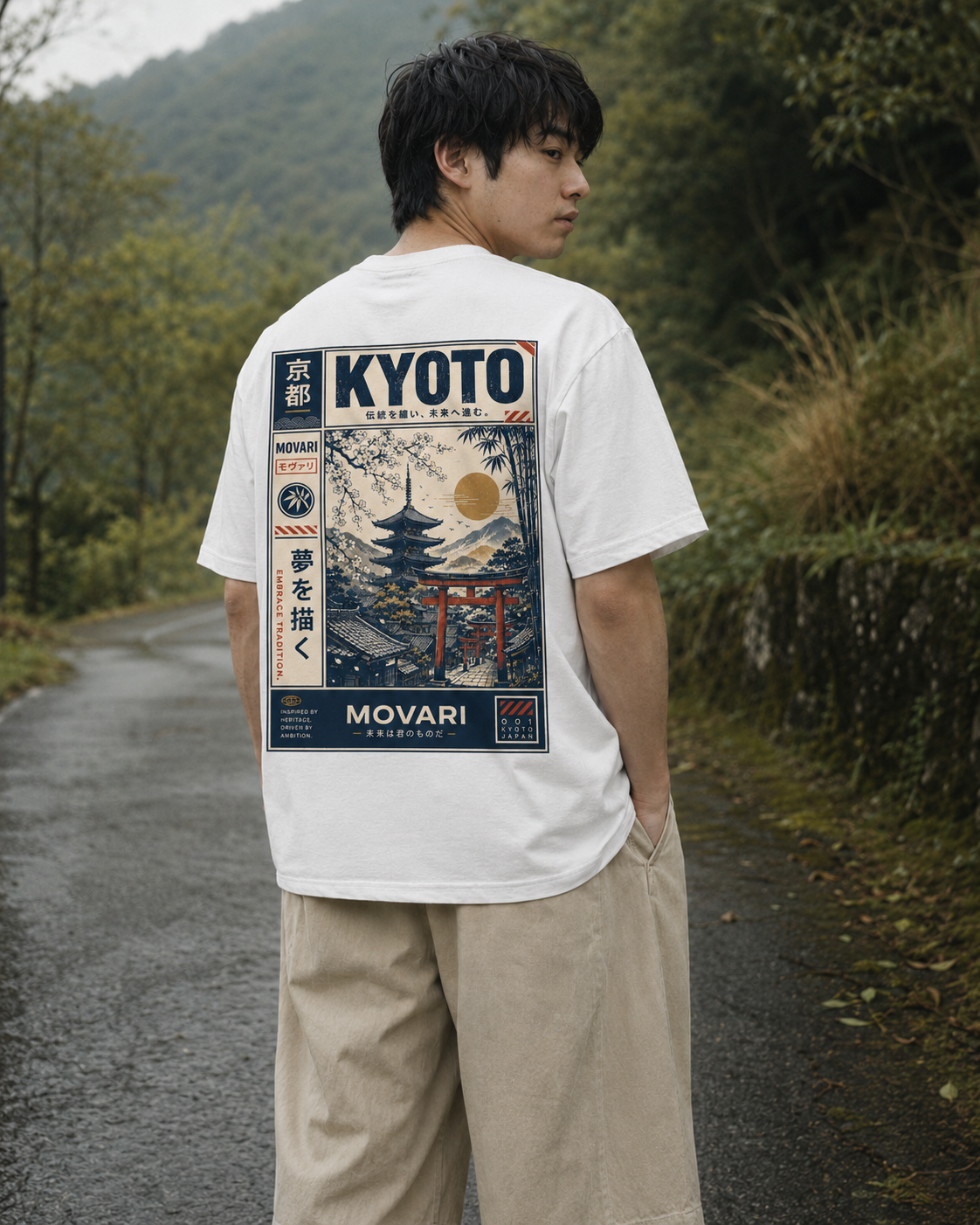Kyoto Dreams T-Shirt – Japan Style Shirt mit großem Rückenprint | MOVARI